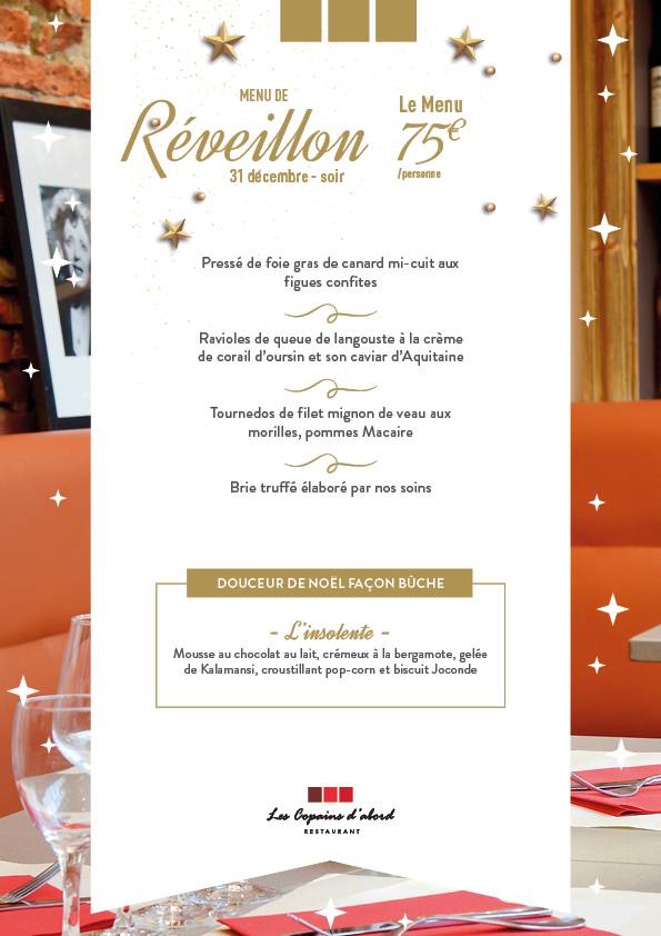 MENU DE LA SAINT-SYLVESTRE 2021